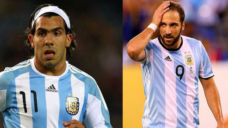 carlos tevez, gonzalo higuain, Argentina, bdsportsnews